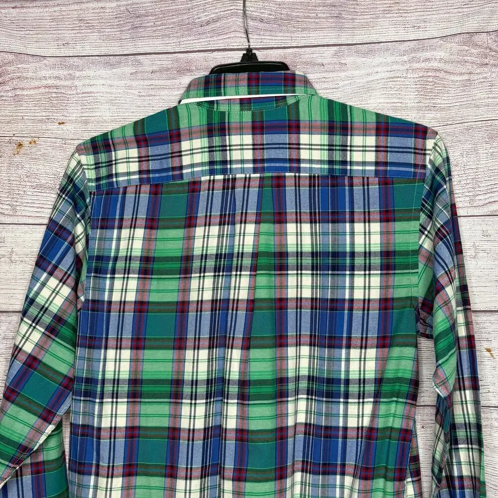 Ralph Lauren Young Men's Youth Long Sleeve Flannel Cotton Button Up Shirt XL New